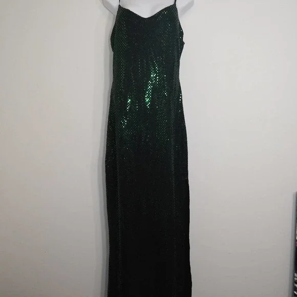 Haute Monde Dresses | Nwt Haute Monde Green Sleeveless Sequins Dress SXL | Color: Black/Green | Size: L | Fayefulgems's Closet